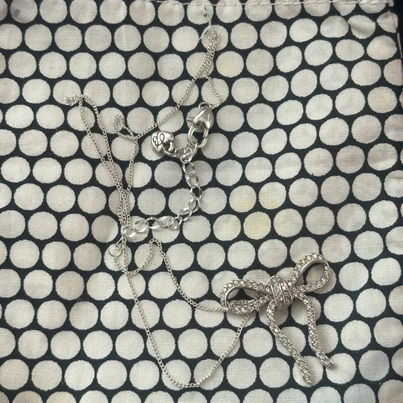 Brighton Illumina Silver Tome Bow Necklace - Picture 4 of 5